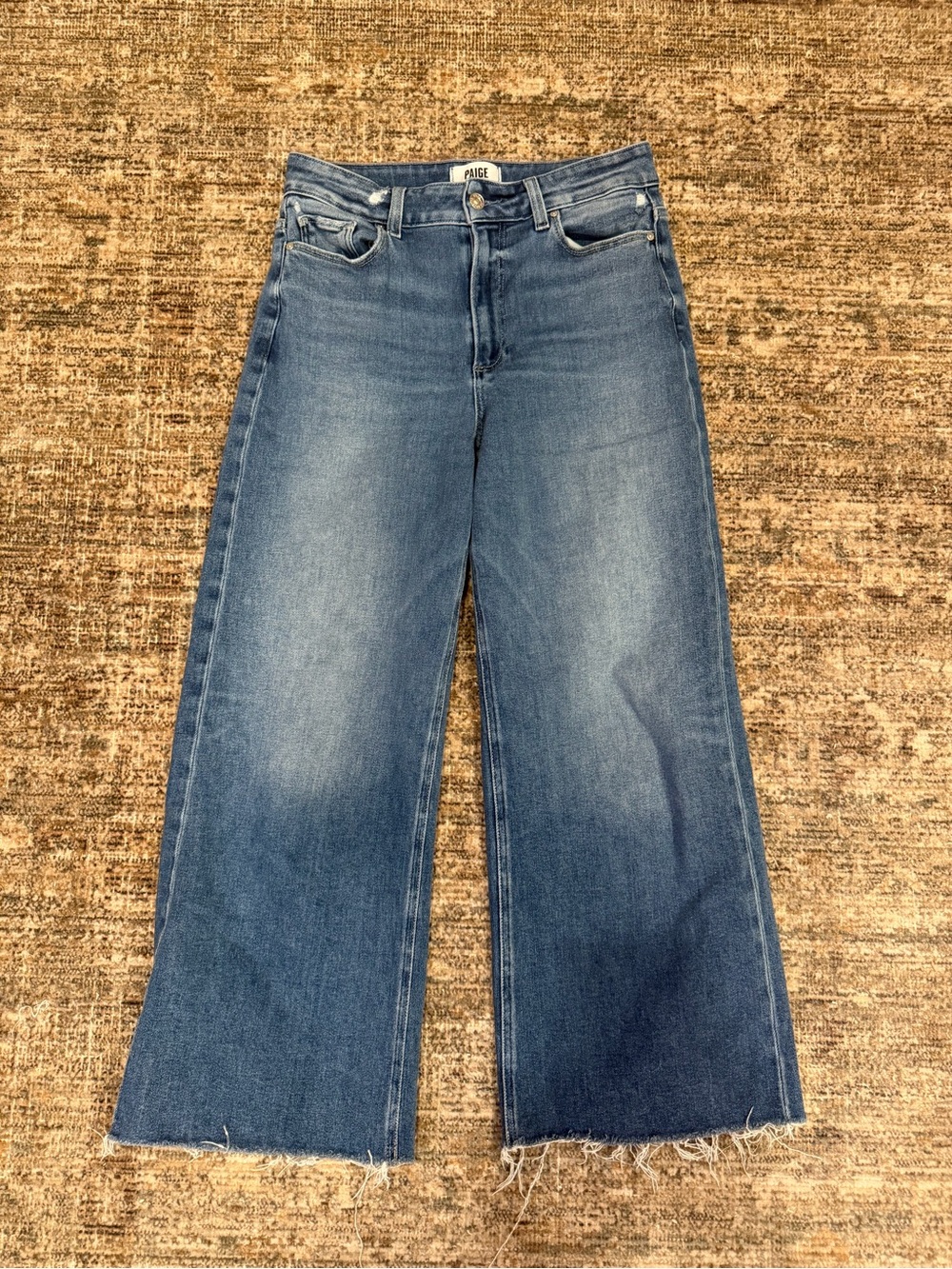 Paige Anessa Ankle Wide Leg Jean Wide Leg Jeans in Blue Waist 28